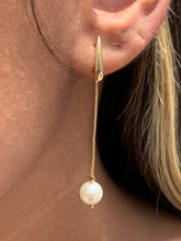Load image into Gallery viewer, Dainty Gold Filled Pearl Drop Earrings