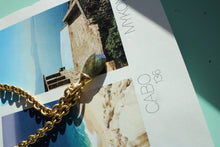 Load image into Gallery viewer, Antiqued Gold Chunky Labradorite Pendant Necklace