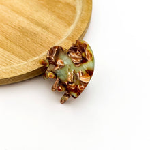 Load image into Gallery viewer, Acetate Mini Heart Hair Clip, Valentine's Day Hair Accessory: Light Coffee