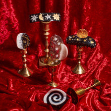 Load image into Gallery viewer, Silver Sparkle Acetate Moon and Stars Astrology Hair Claw