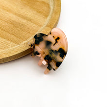Load image into Gallery viewer, Acetate Mini Heart Hair Clip, Valentine's Day Hair Accessory: Blue Brown
