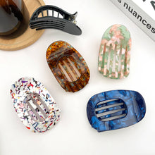 Load image into Gallery viewer, Acetate Classic Colorful Flat Hair Clips, Stylish Barrettes: Pink Green