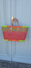 Load image into Gallery viewer, Large Colourful Matching Straw Basket