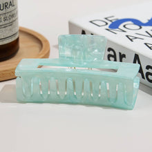 Load image into Gallery viewer, Vintage Oversized Square Acetate Claw Clip, Eco-Friendly: Off-white