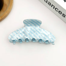 Load image into Gallery viewer, Classic Striped Oval Hair Claw Clip: Pink