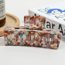Load image into Gallery viewer, Vintage Oversized Square Acetate Claw Clip, Eco-Friendly: Off-white