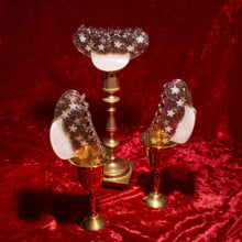 Load image into Gallery viewer, Silver Sparkle Acetate Moon and Stars Astrology Hair Claw