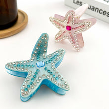 Load image into Gallery viewer, Diamond-studded Starfish Claw Clip, Luxury Hair Clip: White