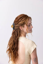 Load image into Gallery viewer, Sun and Stars Astrology Hair Claw in Gold and Black Acetate