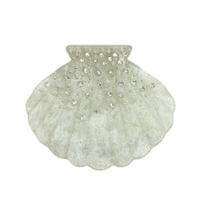 Load image into Gallery viewer, Sparkling Rhinestone Shell Acetate Hair Claw DP25E886: Beige