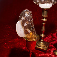 Load image into Gallery viewer, Silver Sparkle Acetate Moon and Stars Astrology Hair Claw