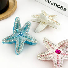 Load image into Gallery viewer, Diamond-studded Starfish Claw Clip, Luxury Hair Clip: Pink