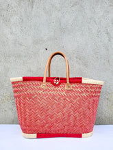 Load image into Gallery viewer, Large Colourful Matching Straw Basket