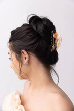 Load image into Gallery viewer, California Poppy Wildflower Hair Claw in Clear Acetate