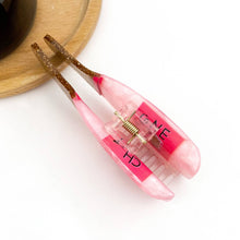 Load image into Gallery viewer, Glitter Champagne Bottle Hair Claw Clip: Champagne