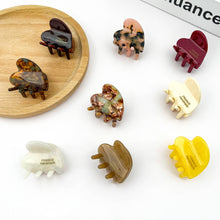 Load image into Gallery viewer, Acetate Mini Heart Hair Clip, Valentine's Day Hair Accessory: Blue Brown