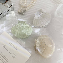 Load image into Gallery viewer, Sparkling Rhinestone Shell Acetate Hair Claw DP25E886: White