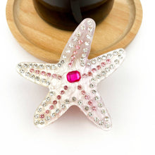 Load image into Gallery viewer, Diamond-studded Starfish Claw Clip, Luxury Hair Clip: Pink