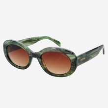 Load image into Gallery viewer, Aria Acetate Womens Oval Sunglasses : Emerald