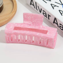Load image into Gallery viewer, Vintage Oversized Square Acetate Claw Clip, Eco-Friendly: Patterned-green