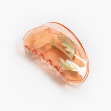 Load image into Gallery viewer, California Poppy Wildflower Hair Claw in Clear Acetate