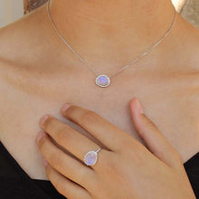 Load image into Gallery viewer, Halo Moonstone Ring: 7 / Silver