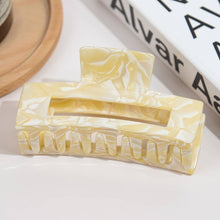 Load image into Gallery viewer, Vintage Oversized Square Acetate Claw Clip, Eco-Friendly: Off-white