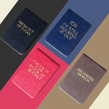 Load image into Gallery viewer, Leatherette Pocket Journal Fresh Out Of Fucks