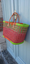 Load image into Gallery viewer, Large Colourful Matching Straw Basket