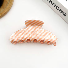 Load image into Gallery viewer, Classic Striped Oval Hair Claw Clip: Blue
