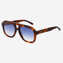 Load image into Gallery viewer, Voyager Acetate Oversized Aviator Sunglasses: Tortoise / Blue
