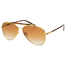 Load image into Gallery viewer, Dallas Unisex Aviator Sunglasses: Gold / Brown
