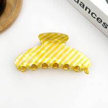 Load image into Gallery viewer, Classic Striped Oval Hair Claw Clip: Pink

