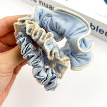 Load image into Gallery viewer, Sweet Pearl Sky Blue Hair Tie, Elegant Ponytail Holder: A
