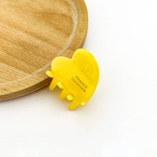 Load image into Gallery viewer, Acetate Mini Heart Hair Clip, Valentine's Day Hair Accessory: Blue Brown
