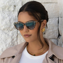 Load image into Gallery viewer, Lily Acetate Womens Cat Eye Sunglasses : Brown Pearl / Gray
