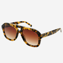 Load image into Gallery viewer, Voyager Acetate Oversized Aviator Sunglasses  : Milky Tortoise
