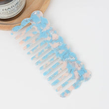 Load image into Gallery viewer, Multicolor Acetate Wide-tooth Thin Hair Comb, Eco-Friendly: Pink-green
