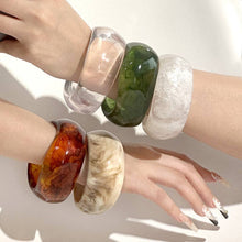 Load image into Gallery viewer, Irregular Wide Acrylic Simple Bracelets DP25B586: A

