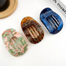 Load image into Gallery viewer, Acetate Classic Colorful Flat Hair Clips, Stylish Barrettes: Pink Green
