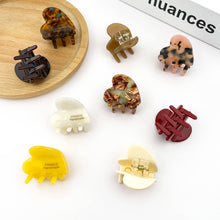 Load image into Gallery viewer, Acetate Mini Heart Hair Clip, Valentine's Day Hair Accessory: Light Coffee
