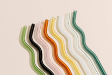 Load image into Gallery viewer, Wavy Glass Straws: Pink
