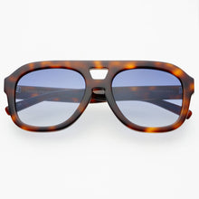 Load image into Gallery viewer, Voyager Acetate Oversized Aviator Sunglasses: Tortoise / Blue

