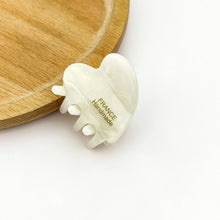 Load image into Gallery viewer, Acetate Mini Heart Hair Clip, Valentine's Day Hair Accessory: Milky White
