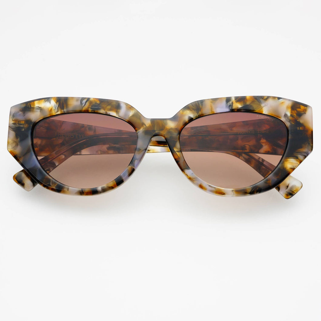 Frankie Acetate Cat Eye Sunglasses  : Brown Pearl