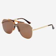 Load image into Gallery viewer, Logan ( NEW ) Acetate Aviator Unisex Sunglasses : Dark Brown

