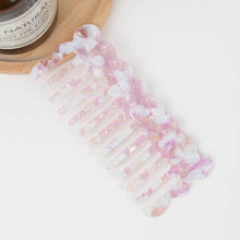 Load image into Gallery viewer, Multicolor Acetate Wide-tooth Thin Hair Comb, Eco-Friendly: Off-white
