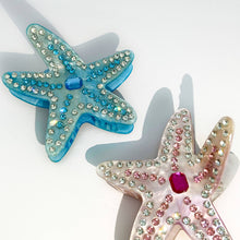 Load image into Gallery viewer, Diamond-studded Starfish Claw Clip, Luxury Hair Clip: Pink
