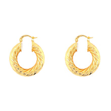 Load image into Gallery viewer, Gold Filled Chunky Rope Hoops
