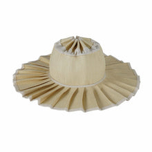 Load image into Gallery viewer, Ruffle Check Straw Hat Wide Brim Plaid Sun Hat: TGBeige / M
